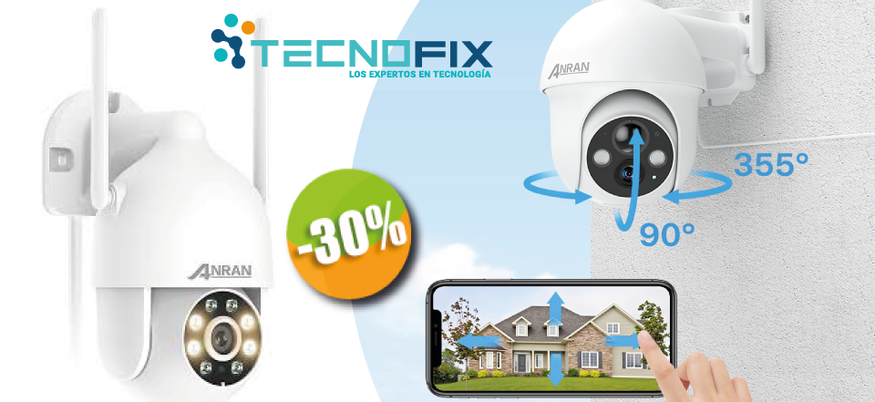 TecnoFix - $3,493 pesos instead of $4,990 for 2 Security Cameras CCTV HD with Night Vision + 2 MicroSD Memories of 32GB